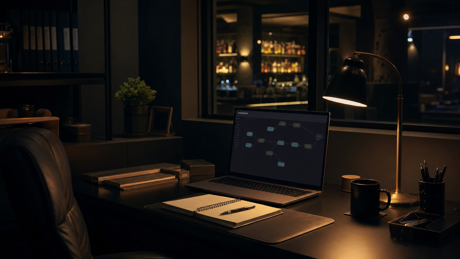 A quiet hospitality back office with an organized operations system